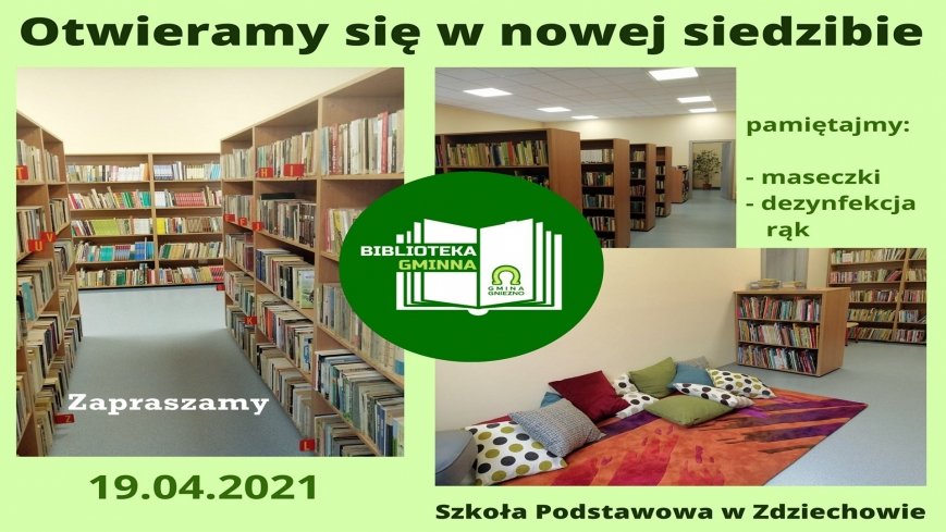 Biblioteka w Zdziechowie w nowej siedzibie!