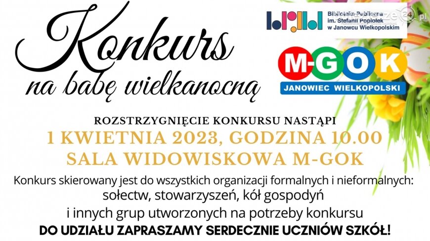 Zapraszamy na „Konkurs na babę wielkanocną” i Kiermasz Wielkanocny!