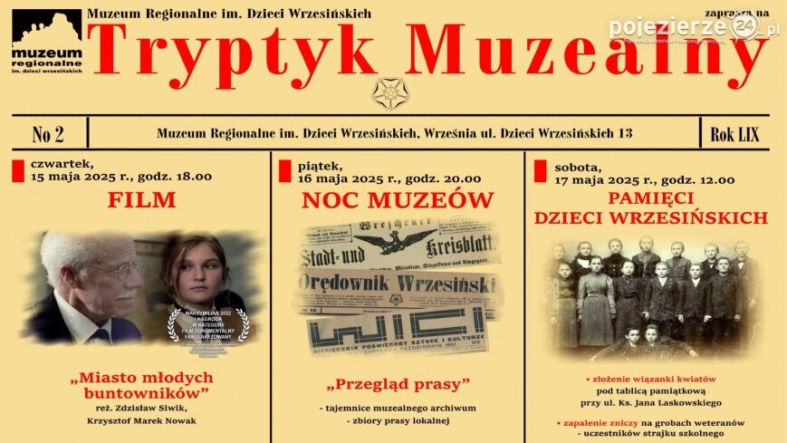 Zapraszamy do Wrześni na drugą edycję Tryptyku Muzealnego!