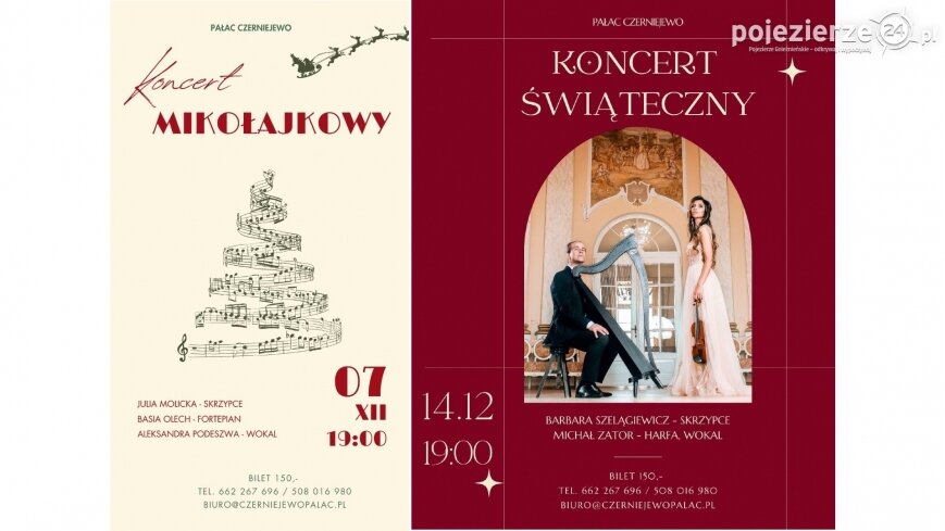 Zapraszamy na Koncert Świąteczny do pałacu w Czerniejewie!