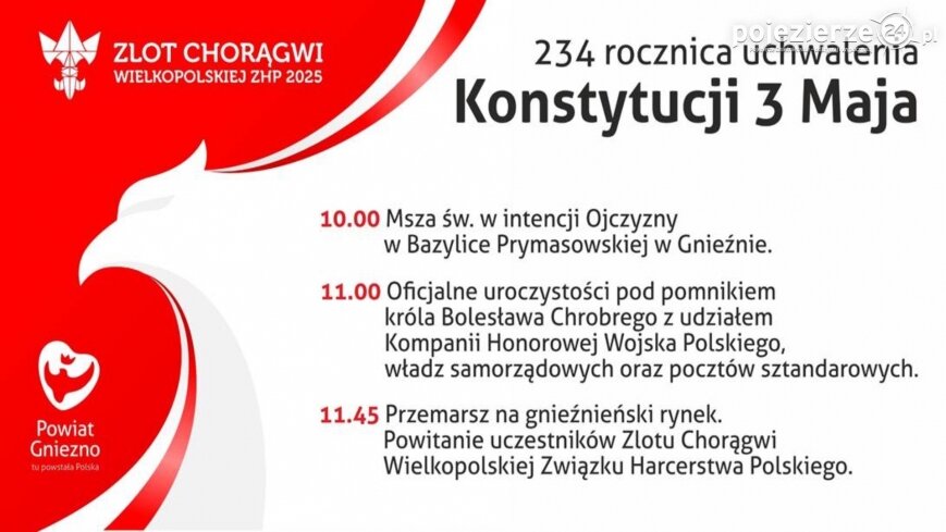 Święto Konstytucji 3 Maja w Gnieźnie