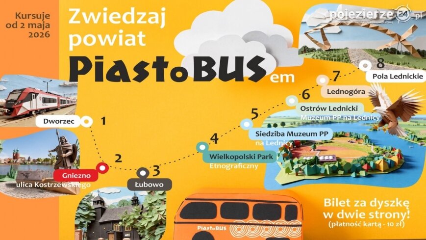 „Piastobus” połączy Gniezno z Ostrowem Lednickim i Polami Lednickimi!