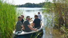 Lokomobila spoczywa na dnie jeziora Kłeckiego... - zdjęcie 19