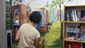 Fantastyczny mural! „Zaczarowana Kraina Książek” w bibliotece w Zdziechowie! - zdjęcie 9