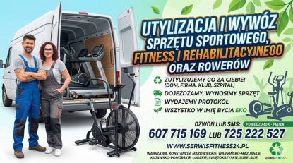 Utylizacja i wywóz sprzętu sportowego, fitness, rehabilitacyjnego oraz rowerów każdego typu.