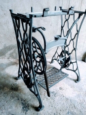 STARA  ZABYTKOWA PODSTAWA DO MASZNY - zdjęcie 3