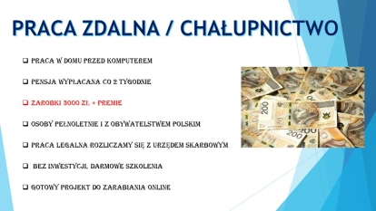 Praca w domu ZDALNIE / ON-LINE ! BEZ DOŚWIADCZENIA ! - zdjęcie 1